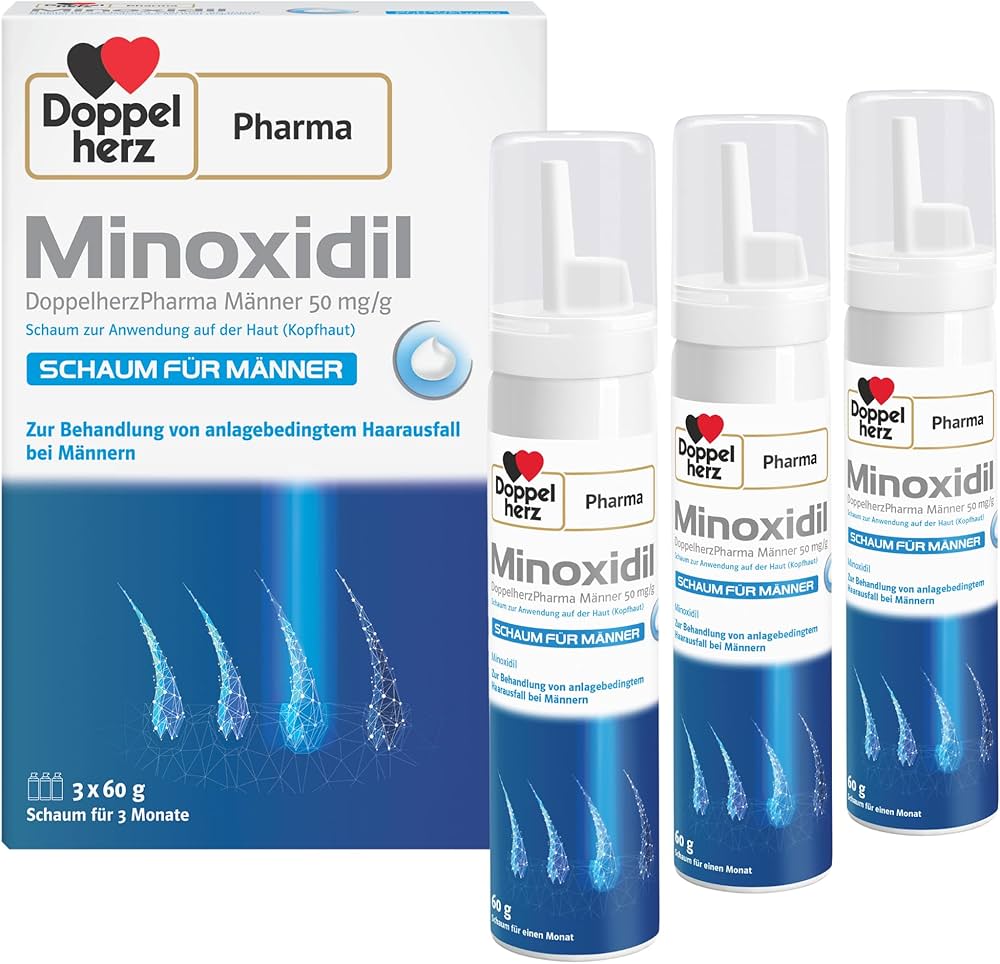 Doppelherz minoxidil 5% foam 3 month supply for Men