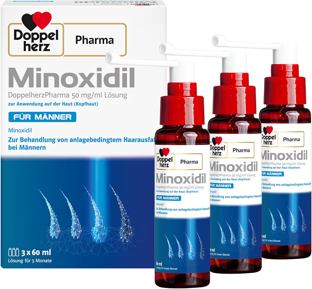 Doppelherz minoxidil 5% solution 6 month supply for Men