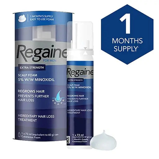 Regaine® minoxidil 5% for Men extra strength foam 1 month supply